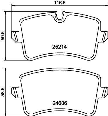 Brake Pad Set, disc brake HELLA PAGID 8DB 355 025-311