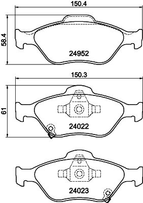 Brake Pad Set, disc brake HELLA PAGID 8DB 355 025-321