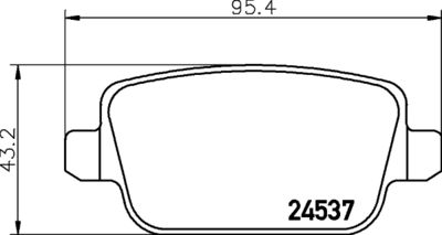 Brake Pad Set, disc brake HELLA PAGID 8DB 355 025-351