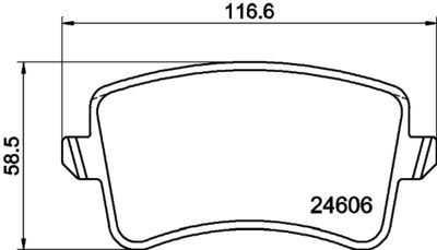 Brake Pad Set, disc brake HELLA PAGID 8DB 355 025-391