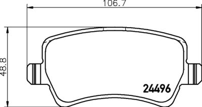 Brake Pad Set, disc brake HELLA PAGID 8DB 355 025-411