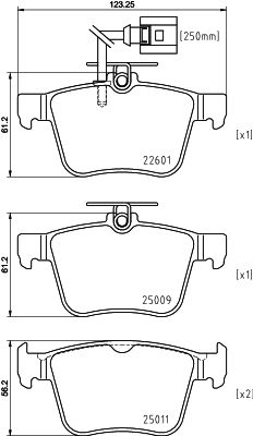 Brake Pad Set, disc brake HELLA PAGID 8DB 355 025-661