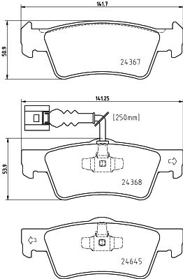 Brake Pad Set, disc brake HELLA PAGID 8DB 355 025-761