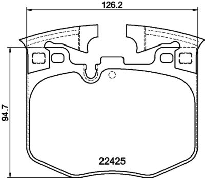 Brake Pad Set, disc brake HELLA PAGID 8DB 355 025-951