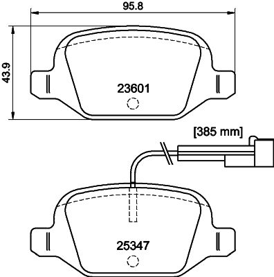 Brake Pad Set, disc brake HELLA PAGID 8DB 355 031-561