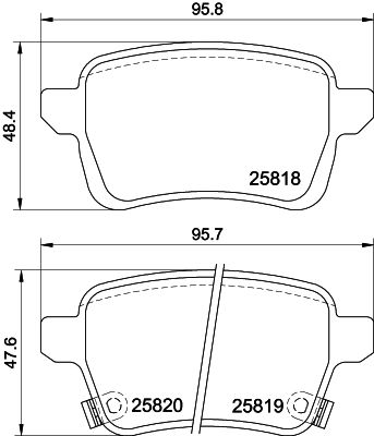 Brake Pad Set, disc brake HELLA PAGID 8DB 355 036-431