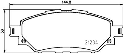 Brake Pad Set, disc brake HELLA PAGID 8DB 355 037-801