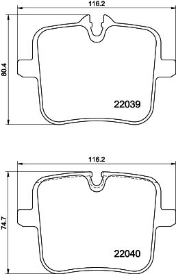 HELLA PAGID 8DB 355 037-991 Brake Pad Set, disc brake