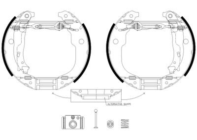 Brake Shoe Set HELLA PAGID 8DB 355 038-131