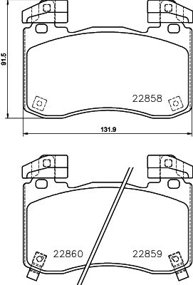 Brake Pad Set, disc brake HELLA PAGID 8DB 355 039-451