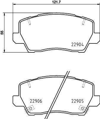 Brake Pad Set, disc brake HELLA PAGID 8DB 355 039-491