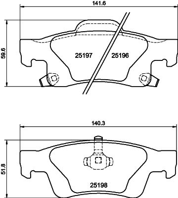 Brake Pad Set, disc brake HELLA PAGID 8DB 355 040-031