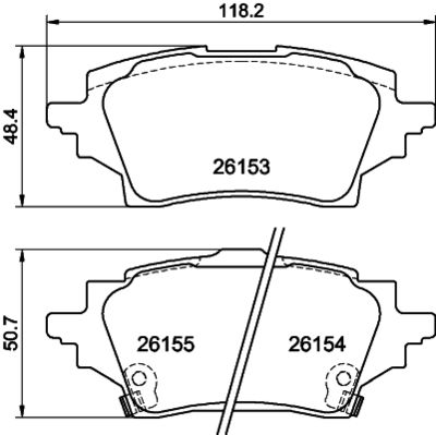 Brake Pad Set, disc brake HELLA PAGID 8DB 355 040-221