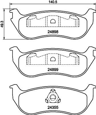 Brake Pad Set, disc brake HELLA PAGID 8DB 355 040-451