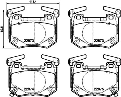 Brake Pad Set, disc brake HELLA PAGID 8DB 355 040-731