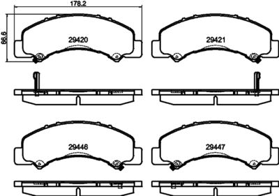 Brake Pad Set, disc brake HELLA PAGID 8DB 355 040-791