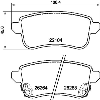 Brake Pad Set, disc brake HELLA PAGID 8DB 355 040-811