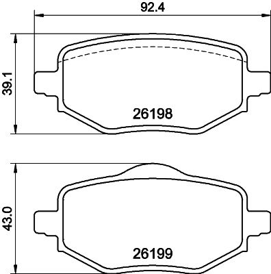 Brake Pad Set, disc brake HELLA PAGID 8DB 355 040-971