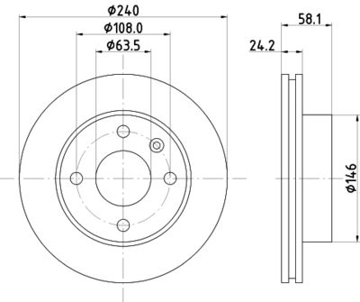 Brake Disc HELLA PAGID 8DD 355 100-531