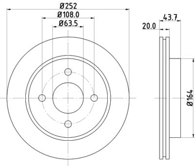 Brake Disc HELLA PAGID 8DD 355 103-391