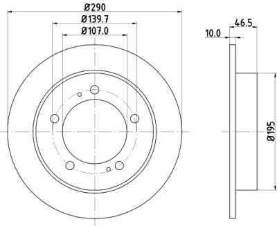 Brake Disc HELLA PAGID 8DD 355 103-611