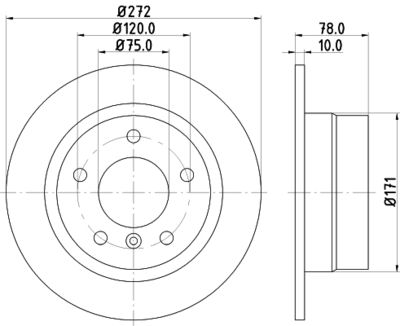 Brake Disc HELLA PAGID 8DD 355 104-261