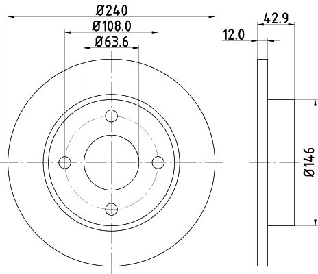 HELLA PAGID 8DD 355 104-631 Brake Disc