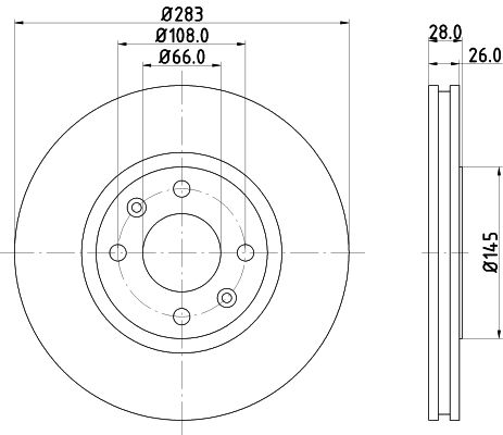 HELLA PAGID 8DD 355 105-051 Brake Disc