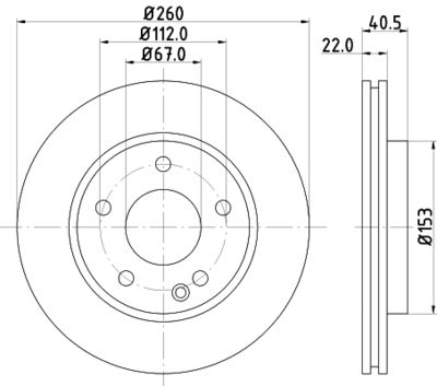 Brake Disc HELLA PAGID 8DD 355 105-991