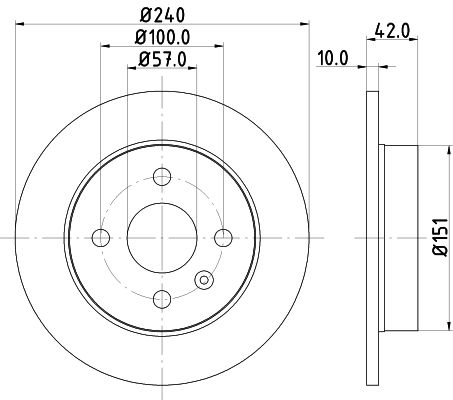 HELLA PAGID 8DD 355 106-091 Brake Disc