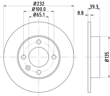 HELLA PAGID 8DD 355 106-681 Brake Disc