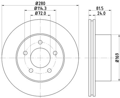 Brake Disc HELLA PAGID 8DD 355 108-591