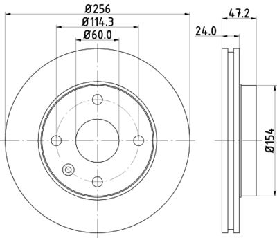 Brake Disc HELLA PAGID 8DD 355 111-351