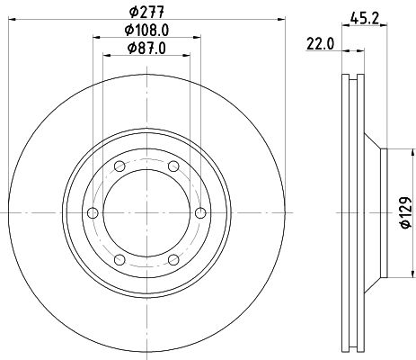 HELLA PAGID 8DD 355 113-041 Brake Disc