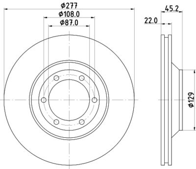 Brake Disc HELLA PAGID 8DD 355 113-041