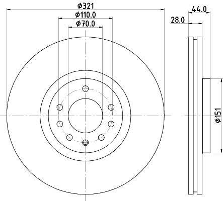 HELLA PAGID 8DD 355 113-101 Brake Disc