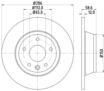 Brake Disc HELLA PAGID 8DD 355 113-841