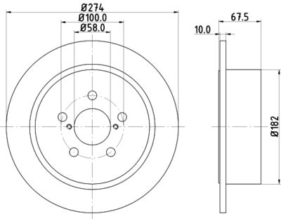 Brake Disc HELLA PAGID 8DD 355 114-641