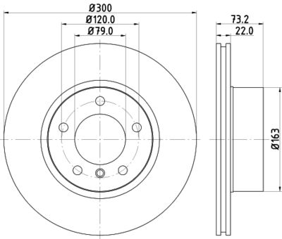 Brake Disc HELLA PAGID 8DD 355 118-041