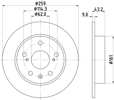 HELLA PAGID 8DD 355 120-531 Brake Disc