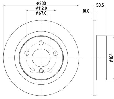 Brake Disc HELLA PAGID 8DD 355 122-661