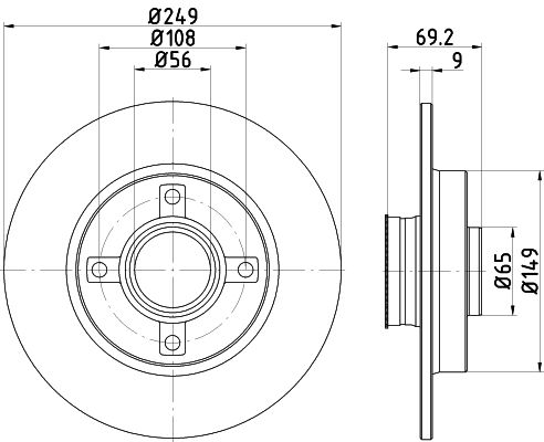 HELLA PAGID 8DD 355 123-281 Brake Disc