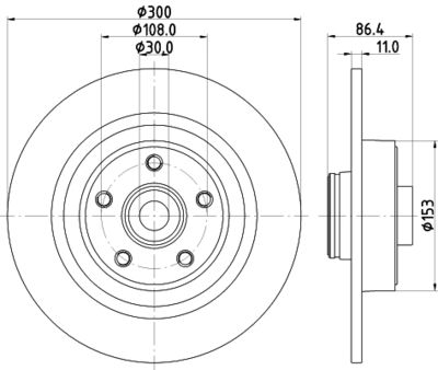 Brake Disc HELLA PAGID 8DD 355 123-321