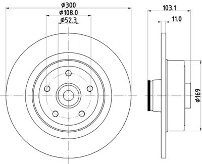 Brake Disc HELLA PAGID 8DD 355 123-361