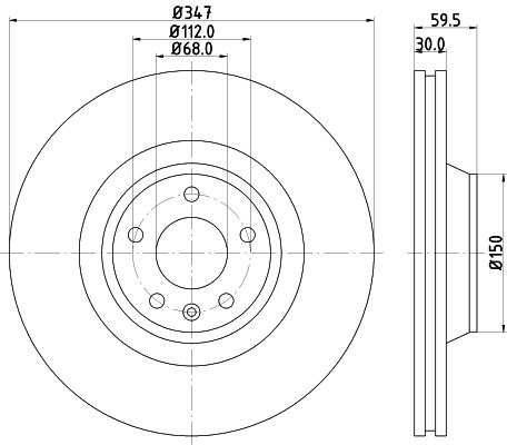 HELLA PAGID 8DD 355 128-311 Brake Disc