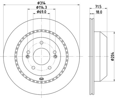 Brake Disc HELLA PAGID 8DD 355 131-881