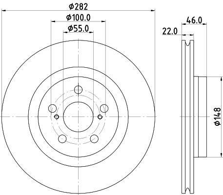 HELLA PAGID 8DD 355 134-381 Brake Disc