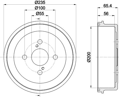 HELLA PAGID 8DT 355 301-501 Brake Drum