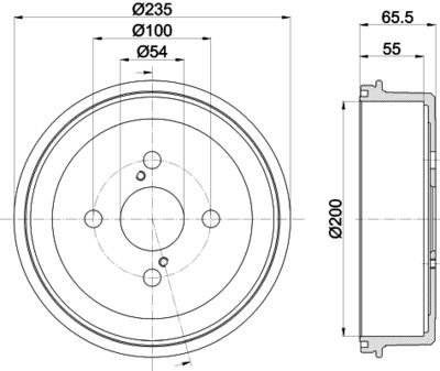 Brake Drum HELLA PAGID 8DT 355 302-161