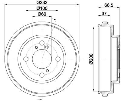 Brake Drum HELLA PAGID 8DT 355 303-051